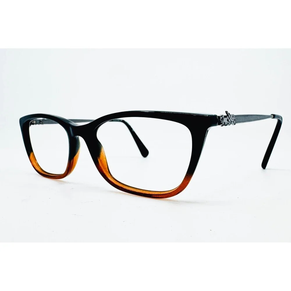 Coach Eyeglasses Womens Black Amber Gradient HC 6107 5475 52-17-140